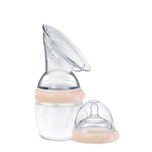 Breast pump with hot sale feeding bottle set