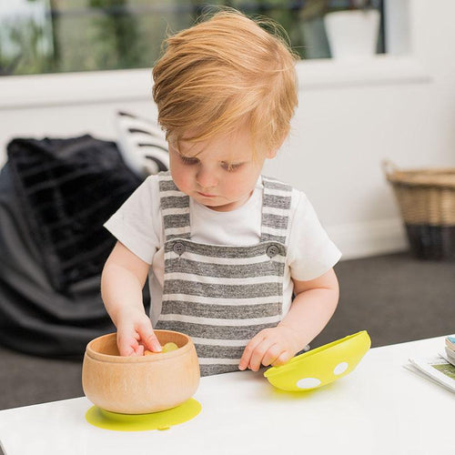 Cute Mushroom Baby Divided Plate Set Safe Silicone Suction Plate